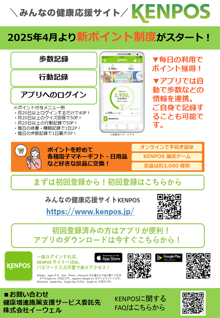 KENPOSポイント獲得キャンペーンのお知らせ | 健保からのお知らせ